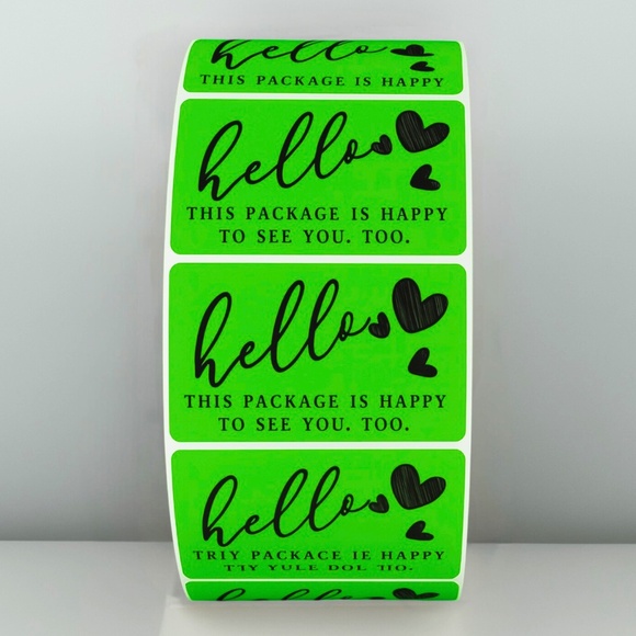 Hello this package is happy to see you too sticker | 8 COLORS TO CHOOSE FROM - Picture 3 of 11